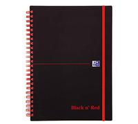 Black n' Red - Cuaderno de espiral (tamaño A5, tapas de polipropileno), color negro y rojo