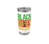 Black Queen La pieza más poderosa del juego Melanin Girl Vaso térmico de acero inoxidable de doble pared