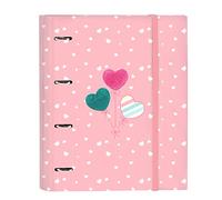 Safta BLACKFIT8 Carpeta equipada Globitos DIN-A4 4 anillas 30 mm Rosa 100 hojas