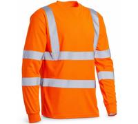 Blackrock Camiseta Hi-Vis de manga larga, color naranja de alta visibilidad, para hombre y mujer, unisex, ropa de trabajo con protección personal, con certificación EN20471 de clase 3, talla XXL