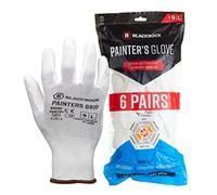 Blackrock Pack de 6 pares de guantes de trabajo ligeros de pintor con agarre de PU, para hombres y mujeres, de trabajo sensible y de precisión, ideales para pintura y decoración, electrónica