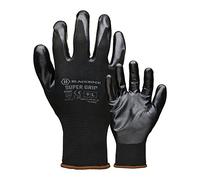 Blackrock Super Grip Guantes de Trabajo, Nitrilo Negro, Hombres y Mujeres, Tejados, Almacén, Finos, Bricolaje, Jardinería, Exterior, Guantes de Trabajo de Seguridad