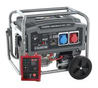 BlackStone BG 9050 - Generador de corriente con ruedas a gasolina con AVR 6.6 kW - Continua 6 kW Full-Power + ATS