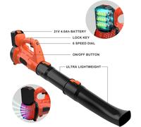 Bladblazer - Soplador eléctrico para jardín con 2 baterías - Naranja