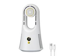 Bladeless Desk Fan, Aromatherapy Wind Blower, Rechargeable Cooling with Sturdy Layer, 6-Speed Utility with Refined Texture, 30x15.7x11cm Tabletop Category, Bedroom Office Nightstand Fan for Home