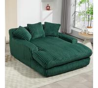 Bladez Cord-Sofá cama Cloud Couch - Moderno sofá de suelo de un asiento con 3 cojines, cómodo sofá futón para sala de estar, apartamento y oficina (Verde)