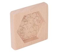 Blaihild Juego de Cortadores de Galletas de Madera de Haya, Sello de Prensa de Cocina para Hornear Navidad, Forma Linda, Antiadherente, Fácil Liberación, Molde de Bricolaje de 95-115 G para