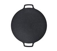 Blaihild Sartén para Parrilla de Barbacoa Coreana, Plato Redondo para Barbacoa, Bandeja para Parrilla para Panqueques de Panceta de Cerdo con Superficie Lisa Antiadherente, Material de (36CM)