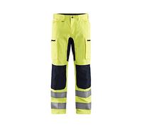 Blaklader 158518113399D84 - Pantalones de trabajo con elástico, talla D84, color amarillo y negro