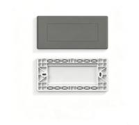 Blanco 118 Tipo Interruptor y Panel de enchufe Placa de toma de corriente eléctrica Cubierta de la placa para la pared del hogar y cables Construcción de plástico fuerte (gris 3 vías)