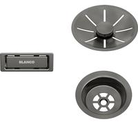 BLANCO 206900 Satin Dark Steel InFino - Set de desagüe y rebosadero