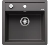Blanco 518489 - Fregadero DALAGO 5-F 1 Cubeta Grande Enrasado Mueble de 50 Cm Gris roca