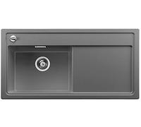 BLANCO 519283 Zenar XL 6 S Fregadero de Cocina, Color Gris silgranito PuraDur, Incluye Tabla de Cortar de Cristal, Lavabo Izquierdo, Aluminio metálico, 60 cm Unterschrank - Becken links