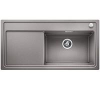 BLANCO 521220 Zenar XL 6 S Vapor Plus-Fregadero de Cocina, Color Gris silgranito PuraDur, Incluye Tabla de Cortar Madera, Aluminio metálico, 60 cm Unterschrank - DampfgarPlus