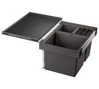Blanco Cubo de basura extraíble Flexon II – con separación 46 l