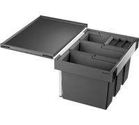 Blanco Clasificador de residuos Flexon II 42 l extraíble con separación negro-gris