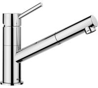 Blanco Grifo de cocina Kano‑S Caño bajo giratorio 120° salida extraíble Cromo 521503