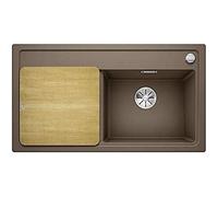Blanco 521944 zenar 5 S, cocina fregadero, granito fregadero de Silgranit Puradur Incluye Madera Tabla de cortar, Nuez Moscada