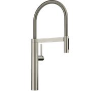 Blanco Culina S - Grifo de fregadero con brazo flexible y ducha, platino 527702