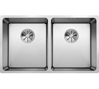 Blanco Fregadero de cocina Andano 340/340-U 2 cubetas acero inoxidable 74,5x44 cm 522983