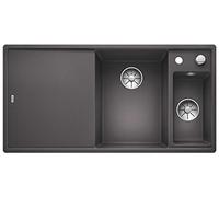 Blanco Axia III 6 - Fregadero de Silgranite, 99x50 cm, con control de desagüe y accesorios, roca gris 523490