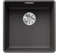Blanco 523495 - Fregadero SUBLINE 400-F 1 Cubeta Enrasado Mueble de 50 Cm Gris Roca