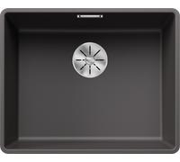 Blanco 523533 - Fregadero SUBLINE 500-F 1 Cubeta Enrasado Mueble de 60 Cm Gris roca