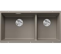 Blanco 523591 - Fregadero SUBLINE 480/320-U 2 Cubetas Bajo Encimera Mueble de 90Cm Tartufo