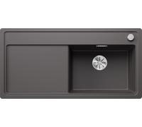 Blanco 523912 - Fregadero ZENAR XL 6 S-F 1 Cubet Escurridor Enrasado Silgranit Gris Roca