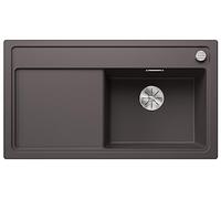 Blanco Fregadero de granito Zenar 5 S 91,5 x 51 cm gris/grafito/ónix 523935
