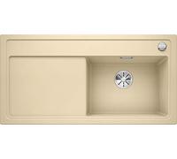 Blanco 523960 zenar XL 6 S 6 S Silgranit Puradur Ultrasonido con mando a distancia, incluye tabla de cortar Madera Platillos Derecho, champán
