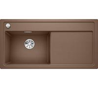 Blanco 523982 zenar XL 6 S 6 S Silgranit Puradur Ultrasonido con mando a distancia, incluye tabla de cortar de vidrio Platillos Izquierda, Nuez Moscada