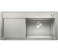 Blanco 524069 zenar XL 6 S Vapor Gar Plus 6 S Silgranit Puradur Ultrasonido con mando a distancia, incluye tabla de cortar de vidrio Platillos Derecho, Gris Perla