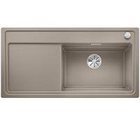 Blanco 524079 zenar XL 6 S Vapor Gar Plus 6 S Silgranit Puradur Ultrasonido con mando a distancia, incluye tabla de cortar de cristal Platillos Derecho, marrón trufa