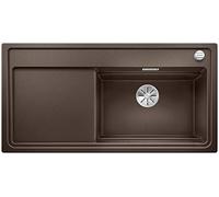 Blanco 524081 zenar XL 6 S Vapor Gar Plus 6 S Silgranit Puradur Ultrasonido con mando a distancia, incluye tabla de cortar de vidrio Platillos Derecho, Cafe