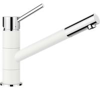 Blanco 525030 - Grifo KANO Monomando Caño Bajo Giratorio 360º Blanco/Cromado