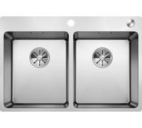 Blanco 525248 - Fregadero ANDANO 340/340-IF/A 2 Cubetas Sobre Encimera/Enrasado 80 Cm Inox