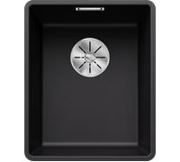 Blanco 525982 - Fregadero SUBLINE 320-F SILGRANIT 1 Cubeta Enrasado Mueble de 40Cm Negro