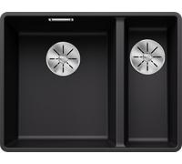 Blanco 525984 - Fregadero SUBLINE 340/160-F SILGRANIT 1 1/2 Cubeta Enrasado Negro