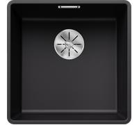 Blanco 525988 - Fregadero SUBLINE 400-F 1 Cubeta Enrasado Mueble de 50 Cm Negro