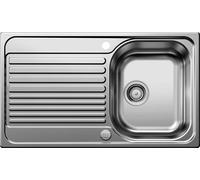 BLANCO 526335: Fregadero de acero inoxidable, modelo 45 S, con sistema de desagüe con mando frontal / Fregadero encimera / Fregadero