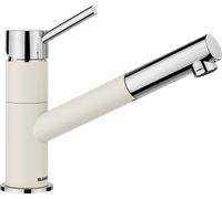 Blanco Kano S - Grifo de fregadero con caño extraíble, blanco suave/cromo 526953