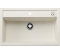 Blanco Dalago 8 - Fregadero de silgranite, 82x51 cm, con control de desagüe, blanco suave 527065