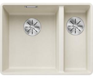 Blanco 527131 - Fregadero SUBLINE 340/160-F SILGRANIT 1 1/2 Cubeta Enrasado Blanco Suave