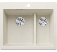 Blanco 527139 - Fregadero Blanco PLEON 6 Split 1 1/2 Cubeta Sobre Encimera Mueble de 60 Cm
