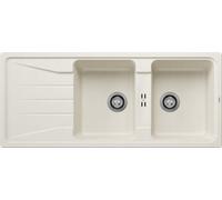 Blanco Sona 8 - Fregadero de silgranite, 116x50 cm, blanco suave 527156