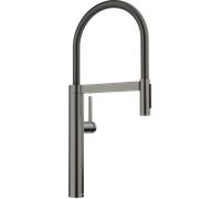 Blanco Culina S - Grifo de fregadero con brazo flexible y ducha, acero oscuro 527465