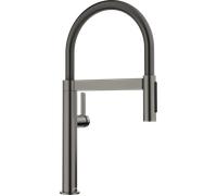 Blanco Grifo de cocina Culina-S II Mini 527469 Caño alto giratorio 180° Monomando acero oscuro PVD