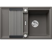Blanco 527588 - Fregadero ADIRA 45 S 1 Cubeta+Escurridor Reversible Sobre Encimera Gris Volcán