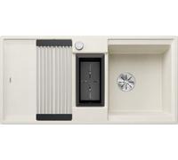 Blanco 527606 - Fregadero ADIRA 6 S 1 1/2 Cubeta+Escurridor Reversible Sobre Encimera Blanco Suave